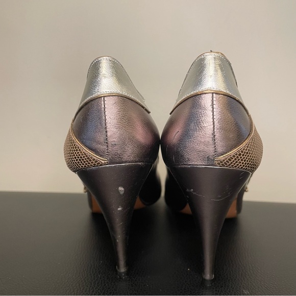 Via Moda metallic leather heels size 8.5 - Picture 5 of 8
